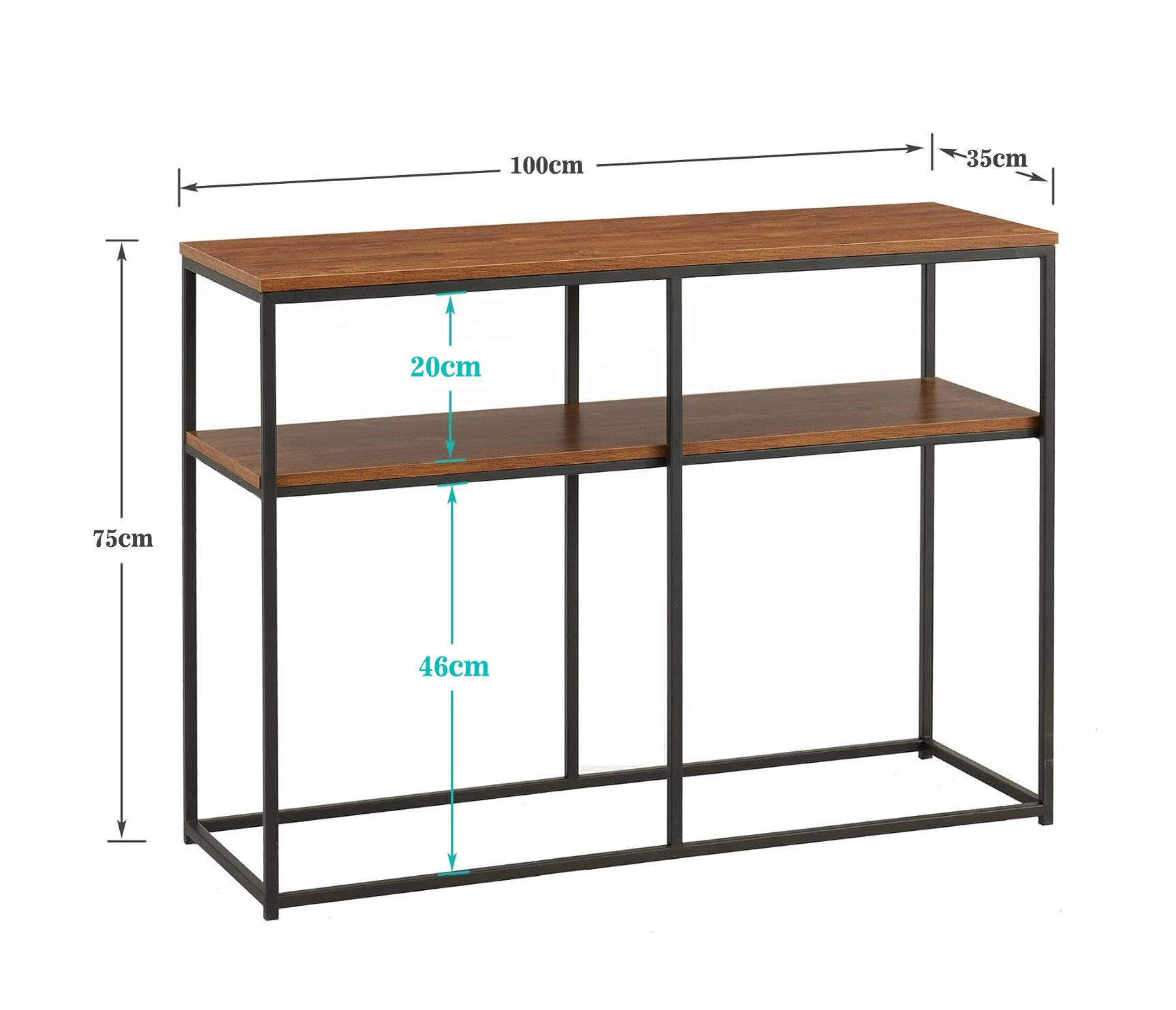 میز کنسول مینیمال مدرن از جنس فلز و چوب - مدل C701