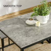 ست کمجا میز و صندلی ناهارخوری 4 نفره خانه ترنج - با بدنه آهنی و صفحه چوبی - مدل D301