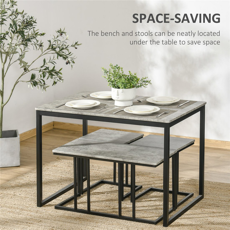 ست کمجا میز و صندلی ناهارخوری 4 نفره خانه ترنج - مدل D301