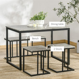 ست کمجا میز و صندلی ناهارخوری 4 نفره خانهی ترنج - مدل D301