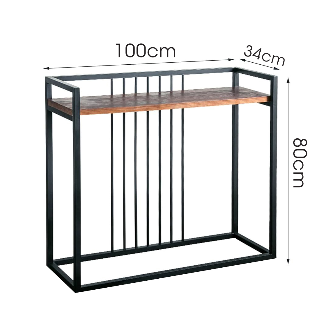 میز کنسول مینیمال مدرن از جنس فلز و چوب - مدل C301